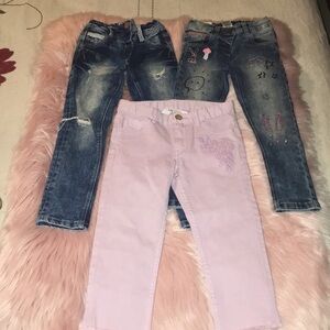 Little girl, jeans bundle, size 4-5 years
